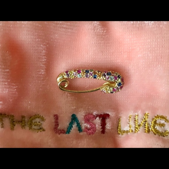 Totally chic “The Last Line” safety pin earring - Picture 5 of 7